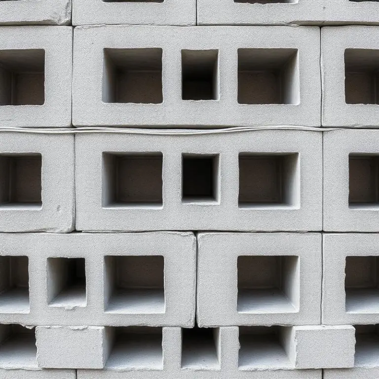 Stacked concrete blocks used for CBS construction.
